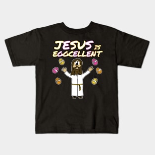 Easter Jesus Is Eggcellent Christian Funny Kids T-Shirt